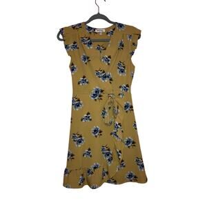 Monteau summer yellow with blue floral mini size medium